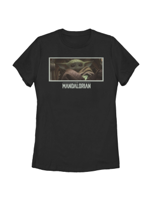 Women's Star Wars The Mandalorian The Child Letterbox T-shirt