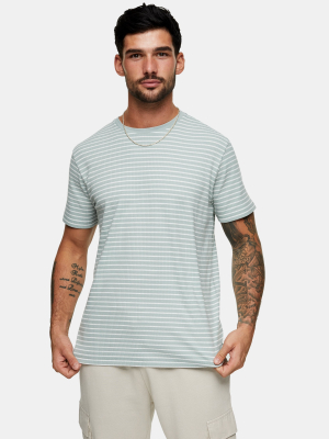 Green And White Stripe T-shirt