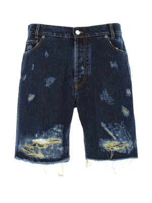 Buscemi Ripped Denim Shorts