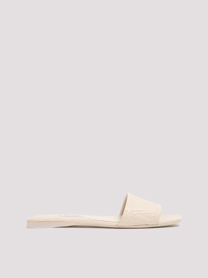 Max Mara Logo Embossed Flat Sandals