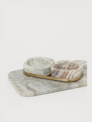 Marble Bowls And Tray