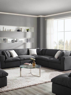 Carmen L-shaped Sectional Sofa Gray