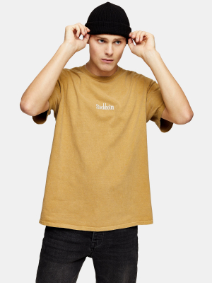 Brown Stockholm Embroidered T-shirt