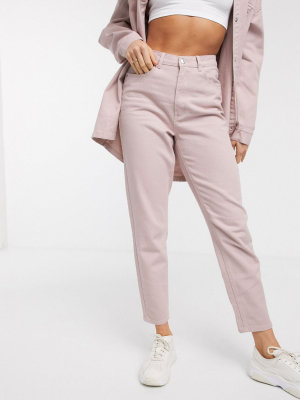 Missguided Two-piece Mom Jeans In Pink