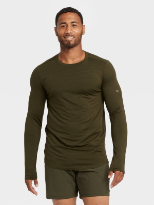 Men's Striped Soft Long Sleeve Gym T-shirt - All In Motion™