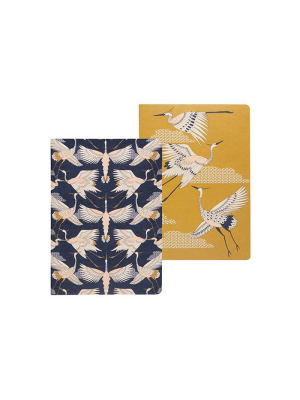 Flight Of Fancy Set Of Two Notebooks By Danica Studio