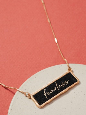 Fearless Inspirational Charm Necklace