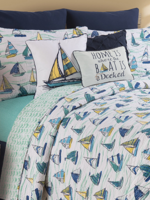 C&f Home Dockside Sailing Quilt Mini Set