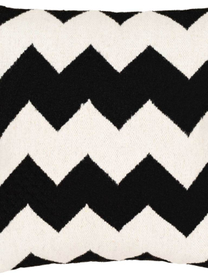 Shaun Chevron Pillow Black/cream