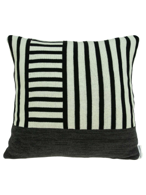 Modern White And Black Accent Pillow Cover