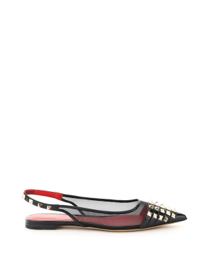 Valentino Garavani Rockstud Slingback Flats