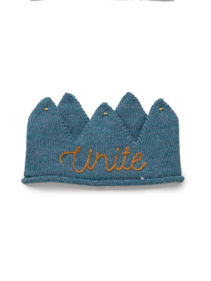 Oeuf Embroidered Unite Crown - Bluestone