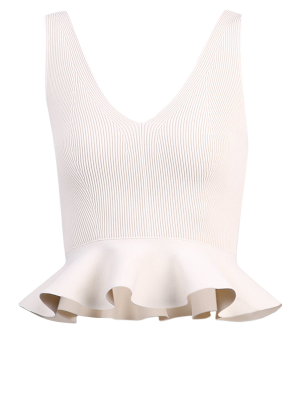 Alexander Mcqueen Frilled Tank Top