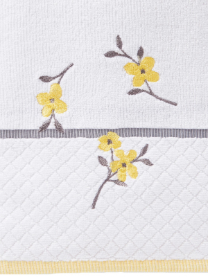 Spring Garden Towel White - Saturday Knight Ltd.