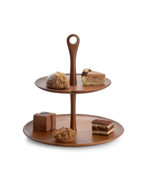 Skye Wood Tiered Dessert Stand