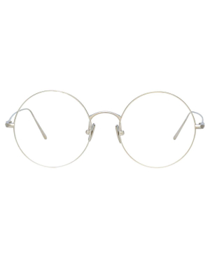 Zaha Round Optical Frame In White Gold