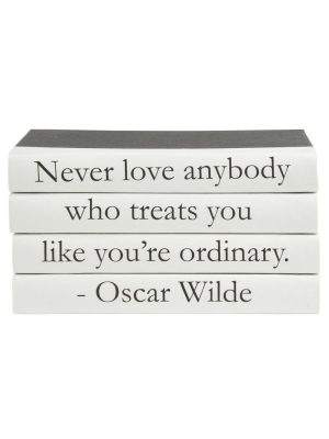 Candelabra Home Books - Oscar Wilde / "never Love Anybody..."