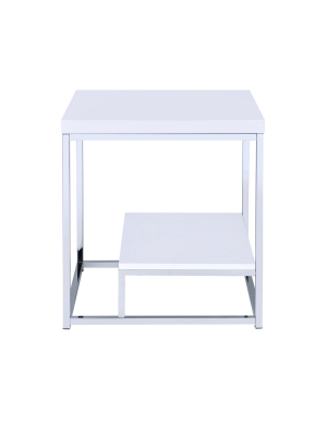 Modern Lucia End Table White - Steve Silver