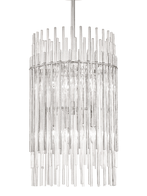 Wallis 8 Light Pendant Polished Nickel