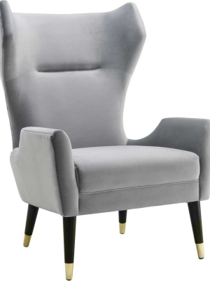 Lunel Velvet Chair Gray