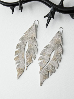 Leather Feather Minis: Snow Leopard