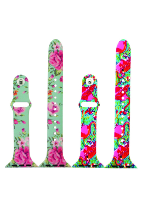 Olivia Pratt Printed Slim Style Apple Watch Band