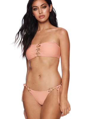 Beach Bunny Piper Skimpy Bikini Bottom In Whiskey Rose