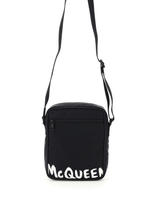 Alexander Mcqueen Graffiti Logo Messenger Bag