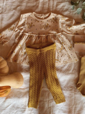 Knitted Legging - Mustard