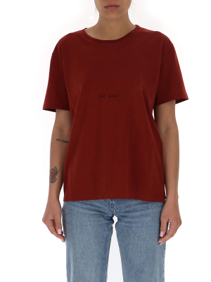 Saint Laurent Logo Print Boyfriend T-shirt