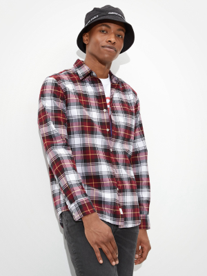 Ae Plaid Oxford Button-up Shirt