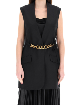 Givenchy Chain Embellished Sleeveless Jacket