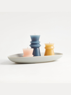 Ziggy Pillar Candles And Tray