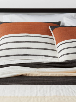 Stripe Woven Yarn Dye Pillow Sham Cream - Project 62™ + Nate Berkus™