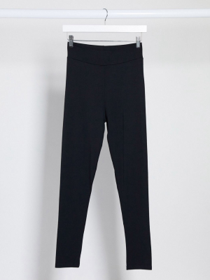 Topshop High Waist Leggings In Black