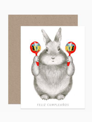 Greeting Card - Bunny Maracas