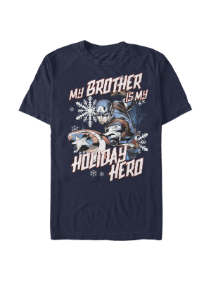 Men's Marvel Captain America Brother Holiday Hero T-shirt