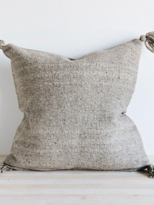 Wool Throw Pillow Cover - Grey