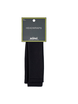 Scunci 4.5cm Interlock Headwraps Black - 5pk