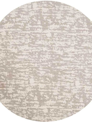 Marbella Light Gray/ivory Round Rug