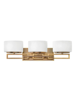 Bath Lanza Bath Three Light Brushed Bronze