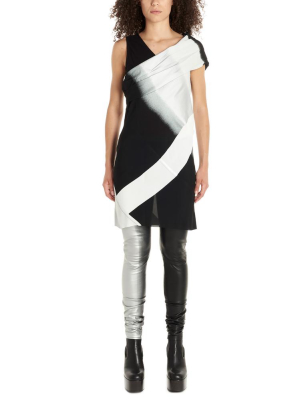 Rick Owens Diagonal Panelled Mini Dress