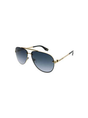 Marc Jacobs 2f7 9o Unisex Aviator Sunglasses Antiqued Gold 61mm