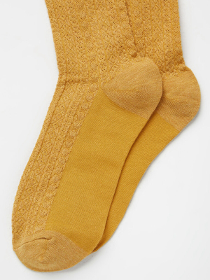 Cable Knit Cozy Socks