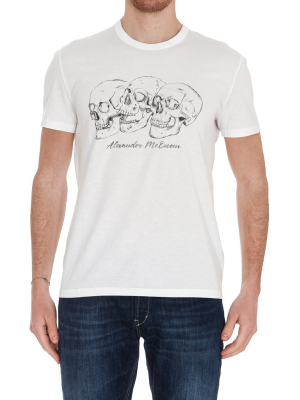 Alexander Mcqueen Skull Print T-shirt