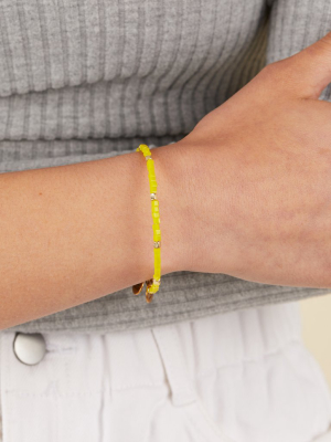 Gaiety Beaded Bangle, Lemon Yellow