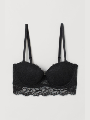 Padded Lace Balconette Bra