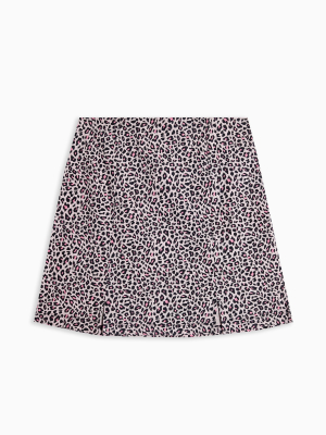 Leopard Print Stretch Mini Skirt