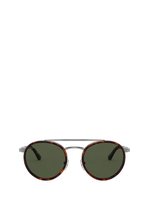 Persol Round Frame Aviator Sunglasses