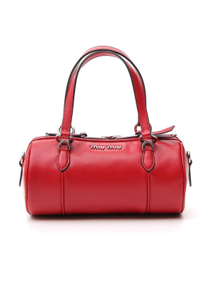 Miu Miu Logo Plaque Bowler Bag